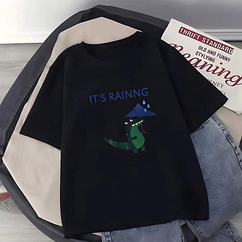 Summer Cotton Wash Women Short T-shirt