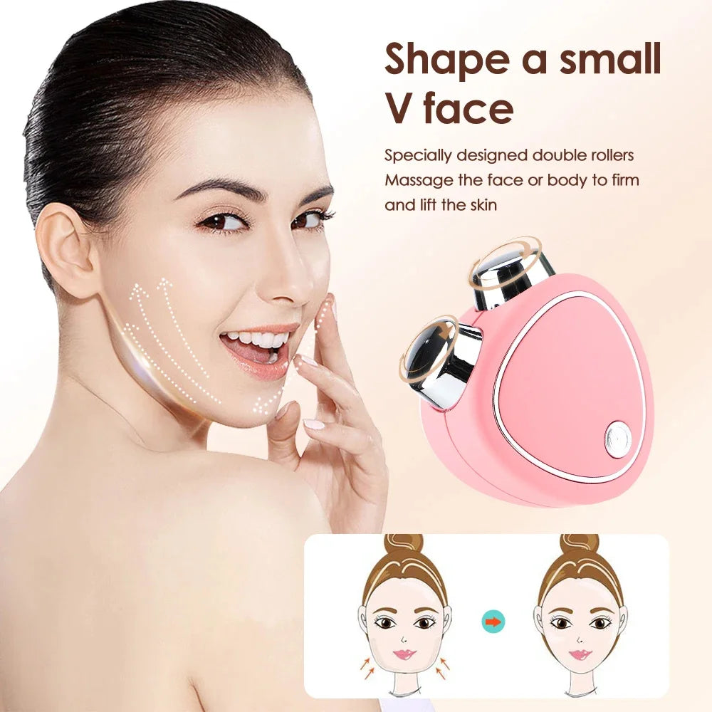 Micro Current Beauty Instrument Mini Portable Face Slimming Massager EMS Delicate Contour Lifting Firming Facial Skin