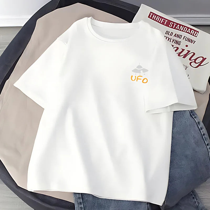 Summer Cotton Wash Women Short T-shirt