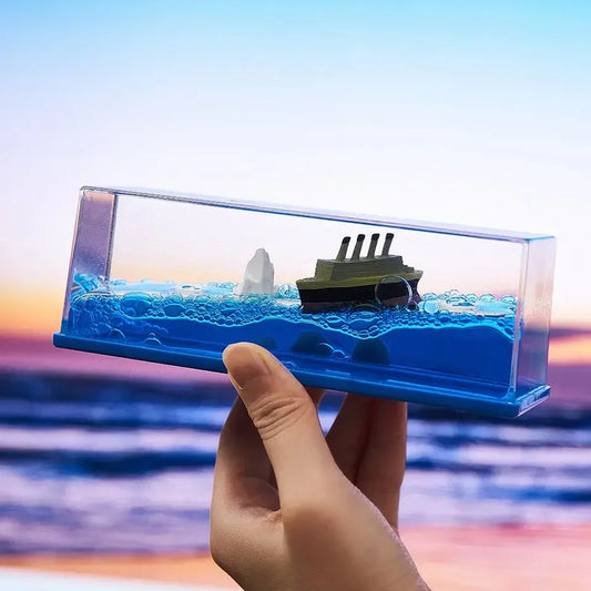 Titanic Cruise Ship Fluid Drift Bottle Decoration