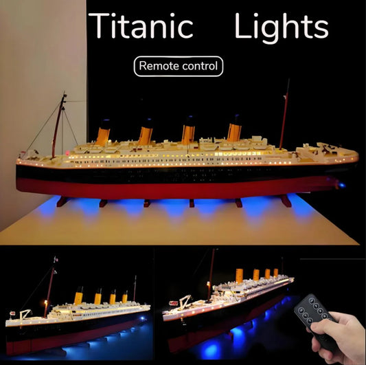 2025 LED Light Set For Creative Titanic Royal Cruise Boat Classic Movie Ship Model Collectible Figures Bricks(Only the light)
